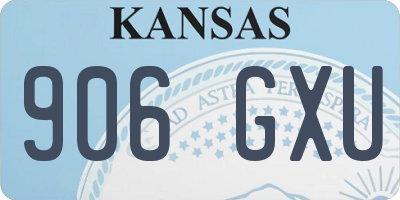 KS license plate 906GXU