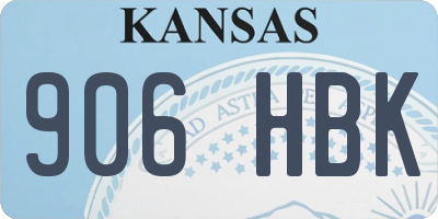 KS license plate 906HBK
