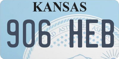 KS license plate 906HEB