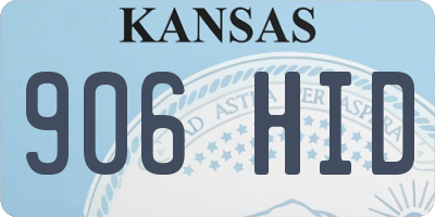 KS license plate 906HID