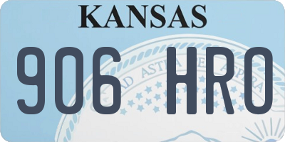KS license plate 906HRO
