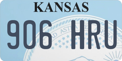 KS license plate 906HRU