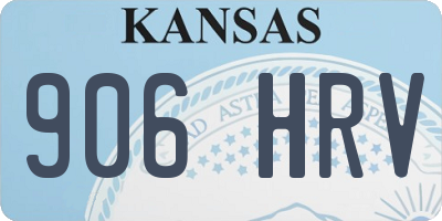 KS license plate 906HRV