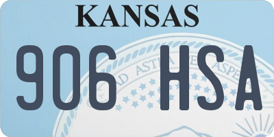 KS license plate 906HSA