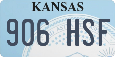 KS license plate 906HSF
