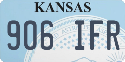 KS license plate 906IFR