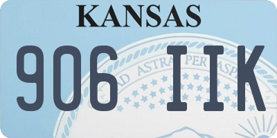 KS license plate 906IIK