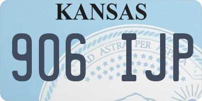 KS license plate 906IJP