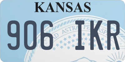 KS license plate 906IKR