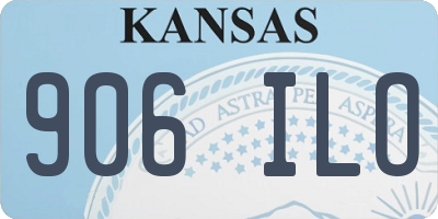 KS license plate 906ILO