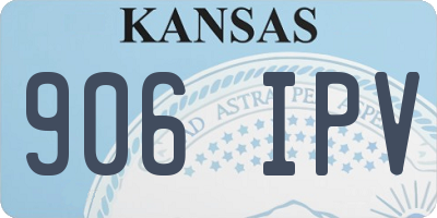 KS license plate 906IPV