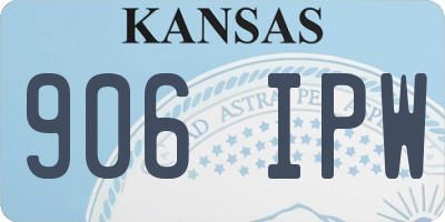 KS license plate 906IPW