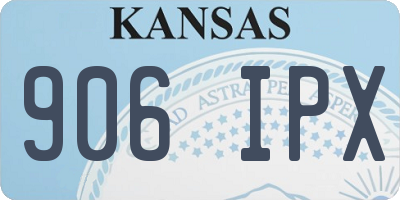 KS license plate 906IPX