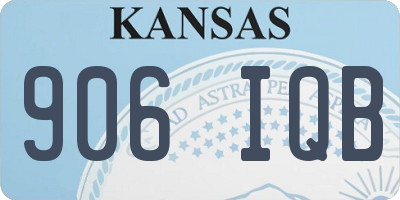 KS license plate 906IQB