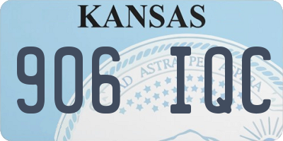 KS license plate 906IQC