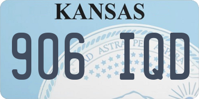 KS license plate 906IQD
