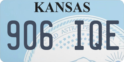 KS license plate 906IQE