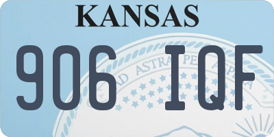 KS license plate 906IQF