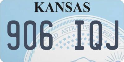 KS license plate 906IQJ