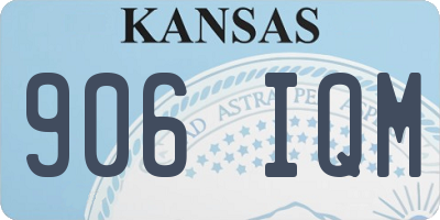 KS license plate 906IQM