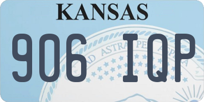 KS license plate 906IQP