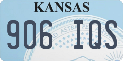 KS license plate 906IQS