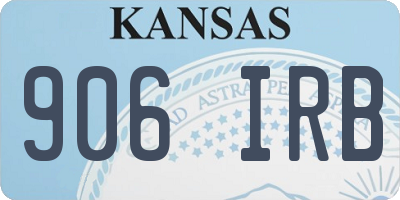 KS license plate 906IRB