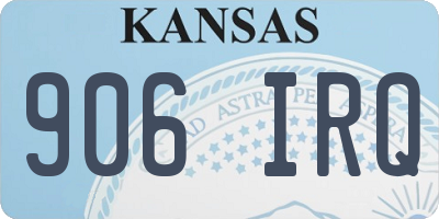KS license plate 906IRQ