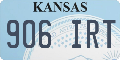 KS license plate 906IRT