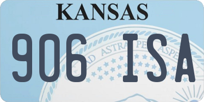 KS license plate 906ISA