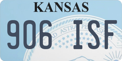 KS license plate 906ISF