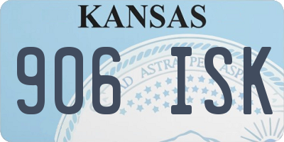 KS license plate 906ISK