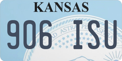 KS license plate 906ISU