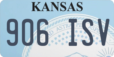 KS license plate 906ISV