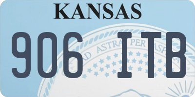 KS license plate 906ITB