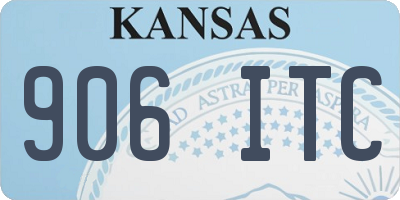 KS license plate 906ITC