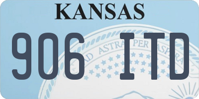 KS license plate 906ITD