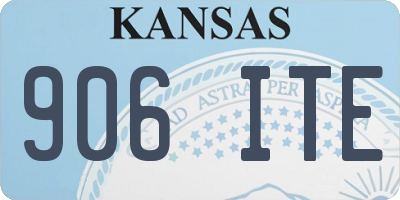 KS license plate 906ITE