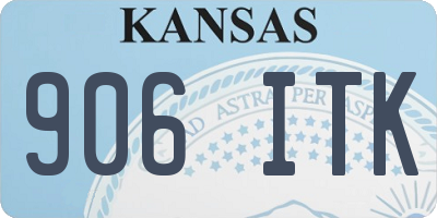 KS license plate 906ITK