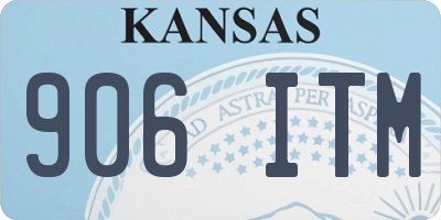 KS license plate 906ITM