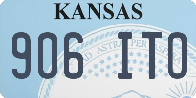 KS license plate 906ITO