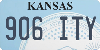 KS license plate 906ITY