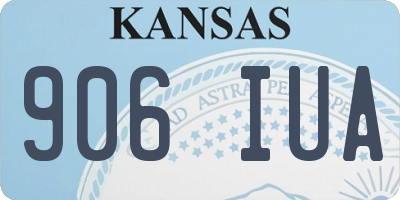 KS license plate 906IUA
