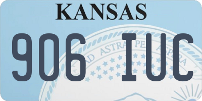 KS license plate 906IUC