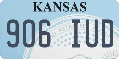 KS license plate 906IUD