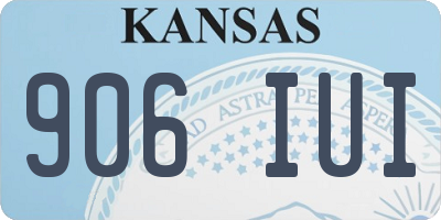KS license plate 906IUI