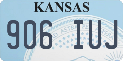KS license plate 906IUJ
