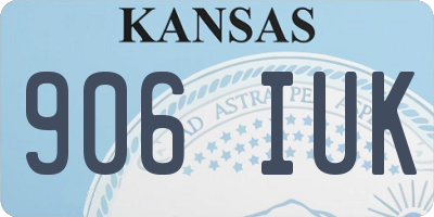 KS license plate 906IUK