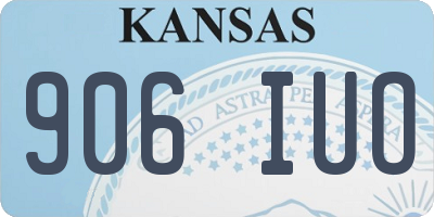 KS license plate 906IUO
