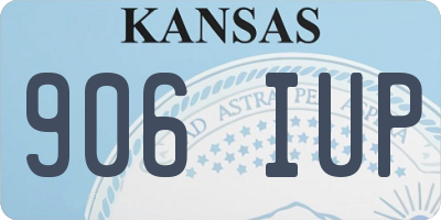 KS license plate 906IUP